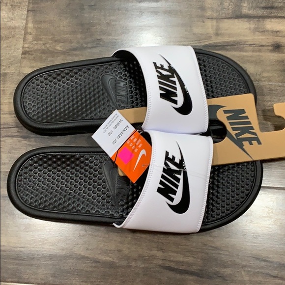 NIKE BENASSI JDI SLIDES white/black-black men’s - Picture 16 of 16